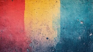 多彩斑驳墙面纹理特写