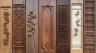 中式雕花木门精美展示