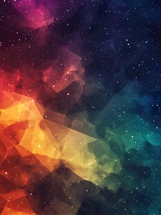 梦幻星空多边形背景图案