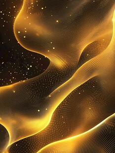 金色流动线条科技感背景