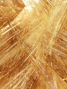 金色闪耀纤维纹理背景图