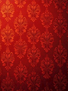 红色华丽花纹背景图案
