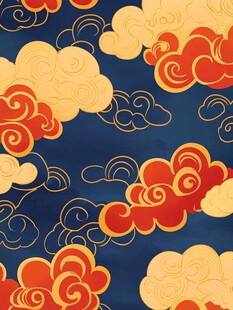 中式祥云图案背景设计