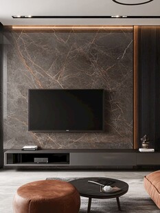现代风大理石电视背景墙