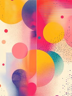 多彩几何抽象艺术背景图