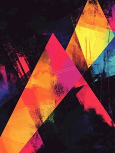 炫彩几何抽象艺术图案