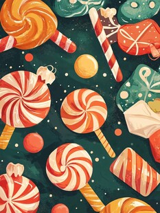 缤纷多彩的节日糖果世界