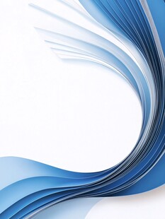 蓝色渐变曲线抽象背景图