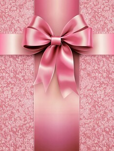 粉色蝴蝶结礼品包装背景