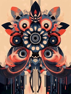 神秘幻彩抽象艺术图案