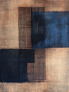 抽象几何纹理艺术画作