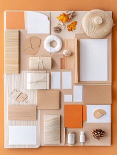 秋日简约纸品与装饰摆件