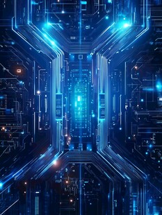 未来科技感的电子电路场景