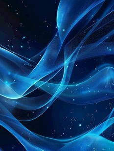 梦幻蓝色流动线条星空图