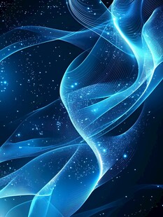 蓝色梦幻线条科技感背景