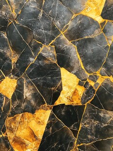 黑金大理石纹理背景图