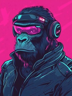 酷炫猩猩潮装形象