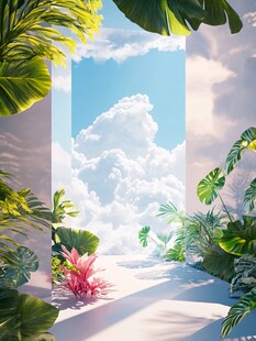 梦幻绿植间的云端景致