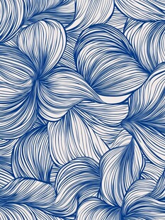 蓝白线条编织的抽象花纹图案