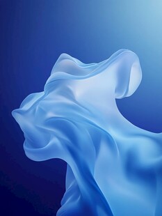 蓝色飘逸动感流体形态