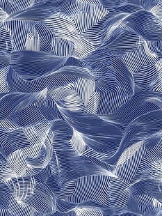 蓝白线条波浪纹理图案