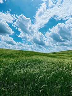 蓝天绿野 清新自然田园风光