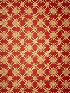 红色底金色几何花纹图案