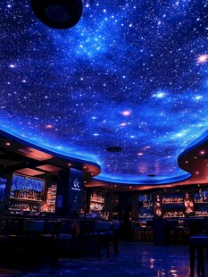 梦幻星空主题酒吧内部