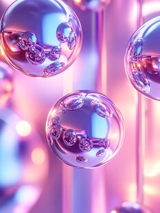 梦幻炫彩悬浮透明气泡