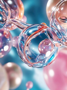 梦幻炫彩透明泡泡微观世界