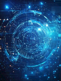 科技感十足的蓝色数据界面