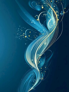 梦幻蓝色动感线条背景图