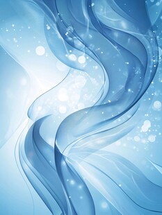 蓝色动感曲线梦幻背景图