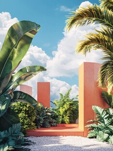 热带风情庭院景观