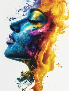 梦幻色彩人像艺术渲染