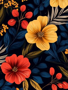 复古花卉图案设计