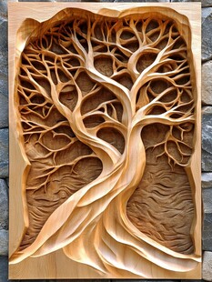 木雕艺术之精美生命树图案