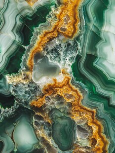 斑斓绿玛瑙纹理特写