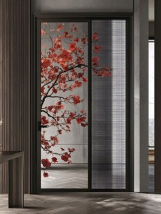 中式繁花玻璃门设计美学