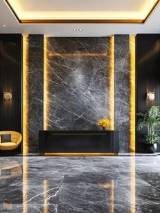 奢华大理石大厅接待区