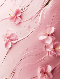 梦幻粉色樱花流体艺术