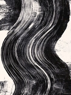 黑白笔触构成的动感线条