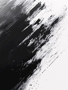 黑白墨痕笔触纹理背景图