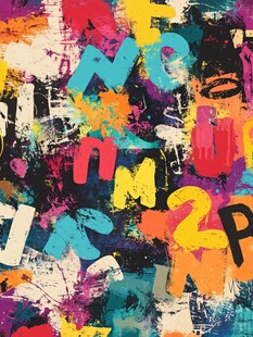 色彩斑斓的字母涂鸦艺术