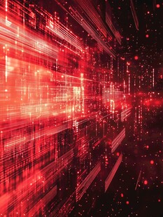 红色科技动感数字背景图