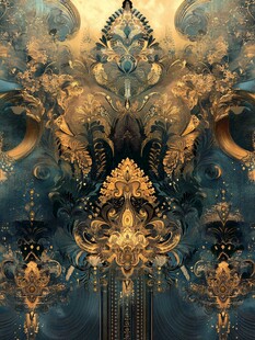 奢华古典对称装饰艺术图案