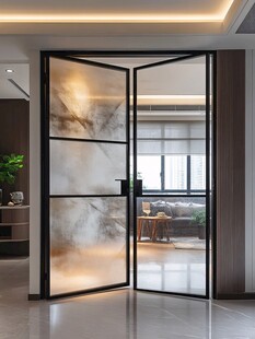 现代简约风格折叠玻璃门