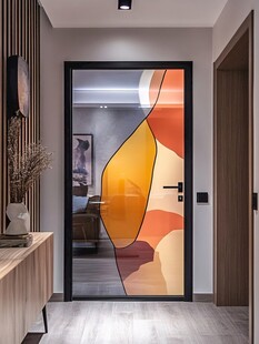 时尚艺术玻璃入户门设计