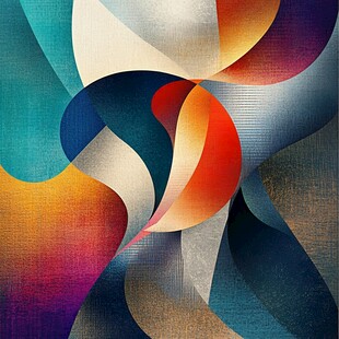 抽象多彩几何图形艺术画