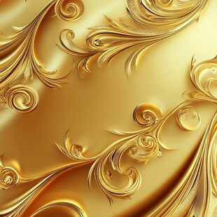 金色华丽浮雕花纹背景图